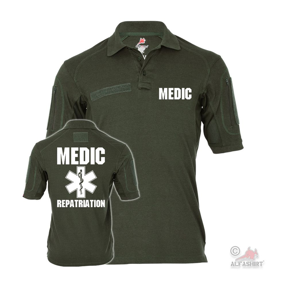 Tactical Poloshirt Alfa - Medic Notarzt Lebensretter Held Rettungdienst #40969
