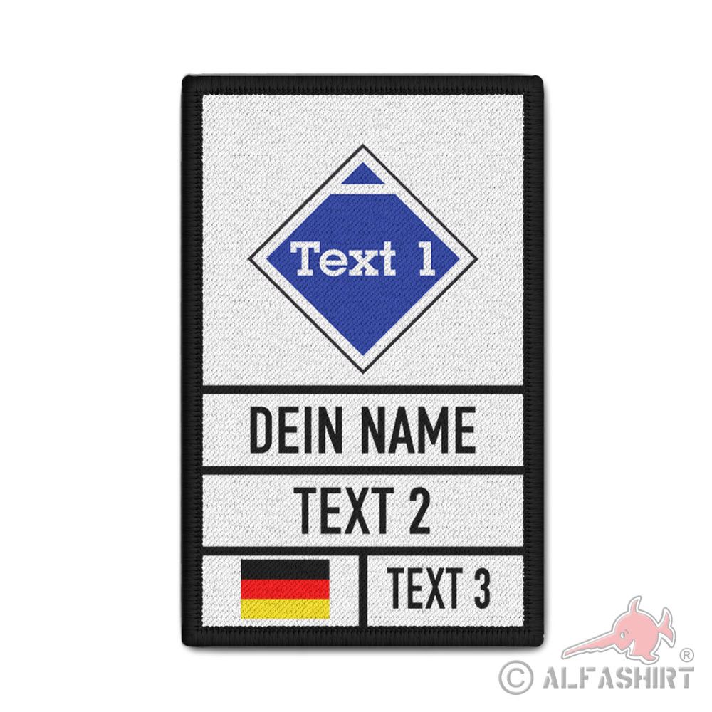 Rank Patch personalisiert taktisches Zeichen Feuerwehr Hilfswerk Person #43560