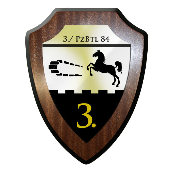 Wappenschild / Wandschild - 3. PzBtl 84 Panzer Bataillon Bundeswehr #11655