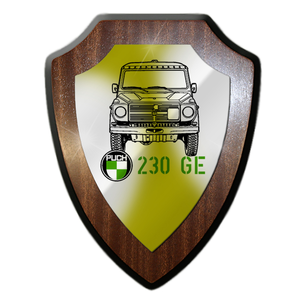 Heraldic shield Puch 230GE off-road vehicle Bundesheer Puch-Werke Austria # 27902