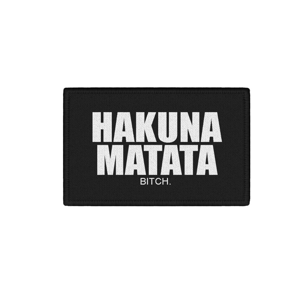 Patch HAKUNA MATATA Motto No Worries Keine Sorge Statement 7,5x4,5cm #34402