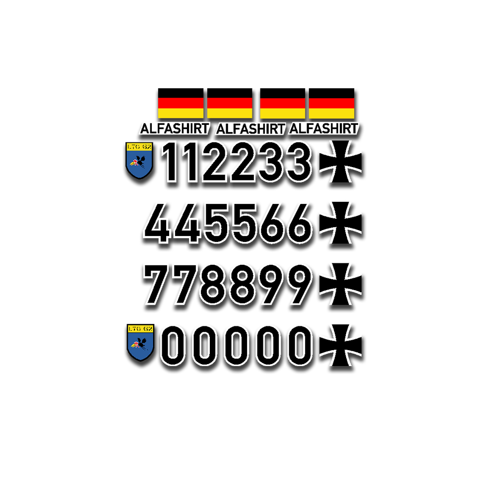 Luftwaffe aviation identification set LTG 62 1zu10 1zu8 model airplane 3.5cm A5352