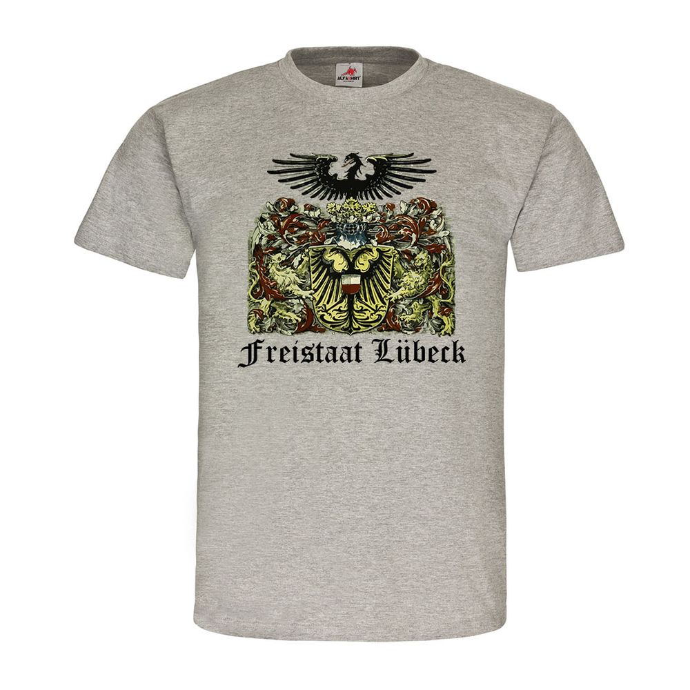 Freistaat Lübeck Hansestadt Wappen Abzeichen Heimat Geschichte T-Shirt #20754