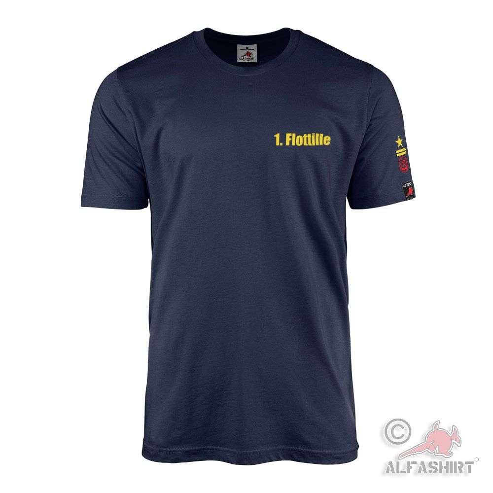 T-Shirt 1 Flottille DDR NVA Volksmarine Laufbahn Navigation Anker #45640
