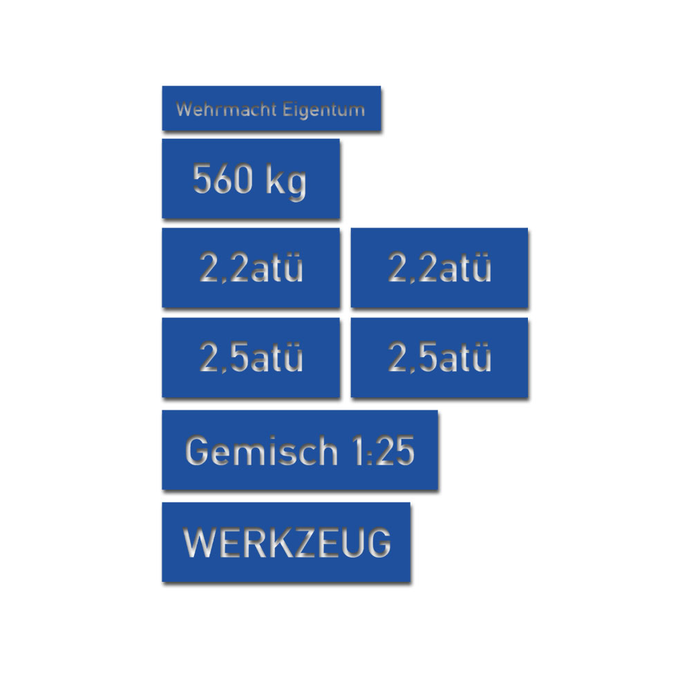 Painting template sticker set WH vehicle 560kg for small van #A6369