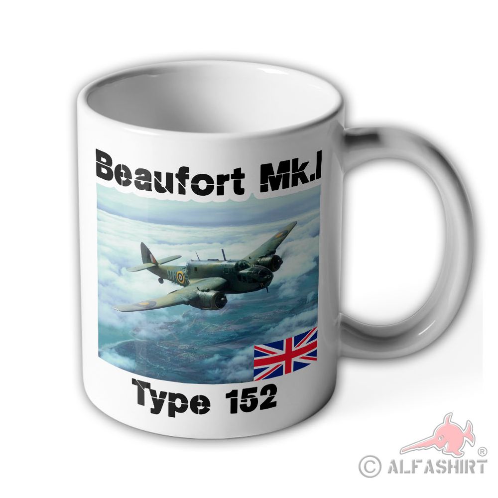 Tasse Beaufort MK1 Type 152 Flugzeug Royal Air Force Torpedobomber #40600