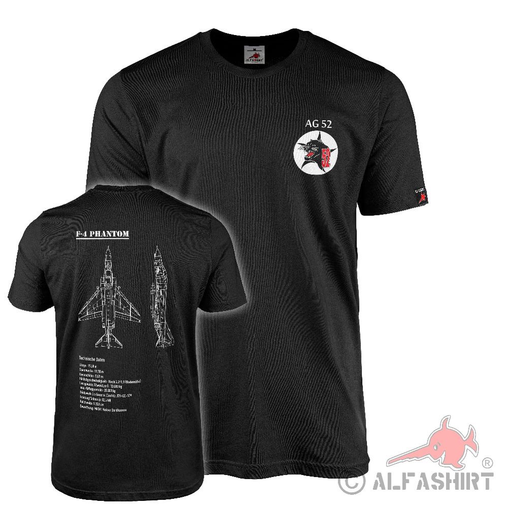T-Shirt Ag52 Leck Aufklärungsgeschwader F4 Phantom #45166