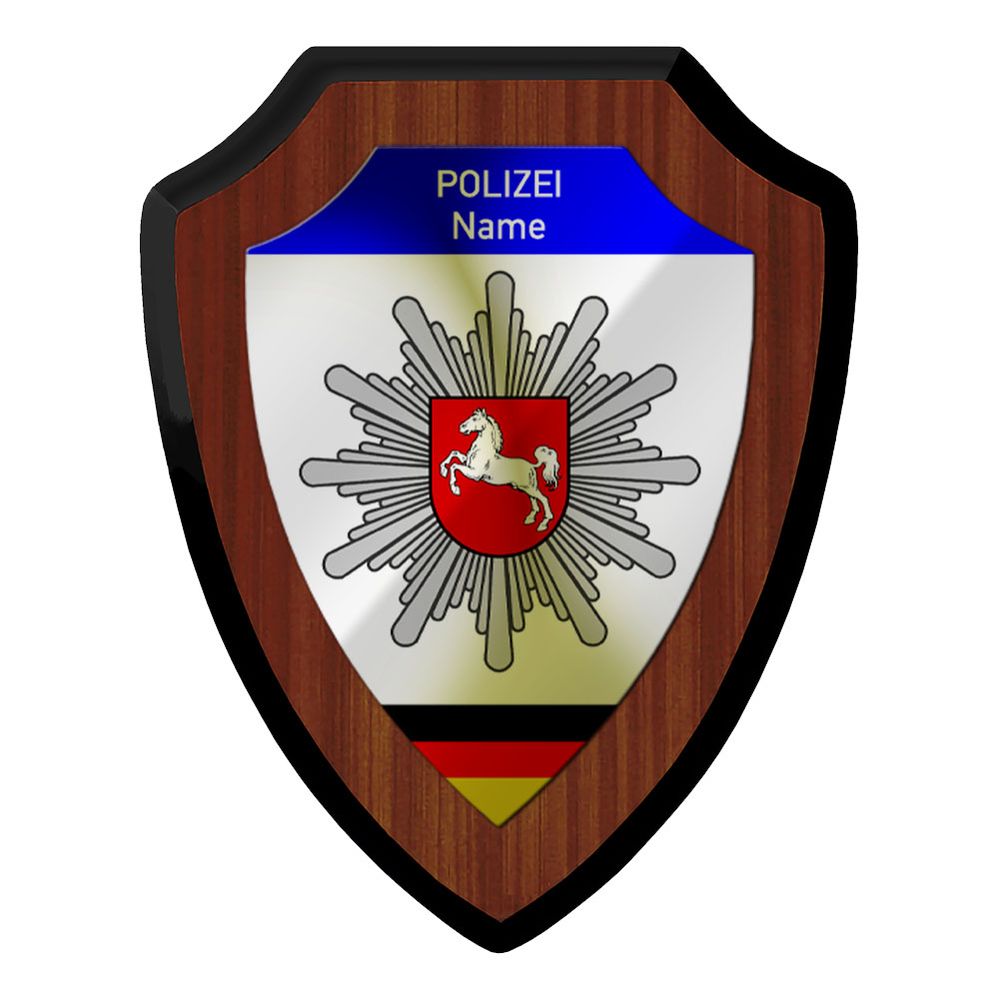 Wappenschild personalisierbar Polizei Niedersachsen Polizeistern GER DE #47829