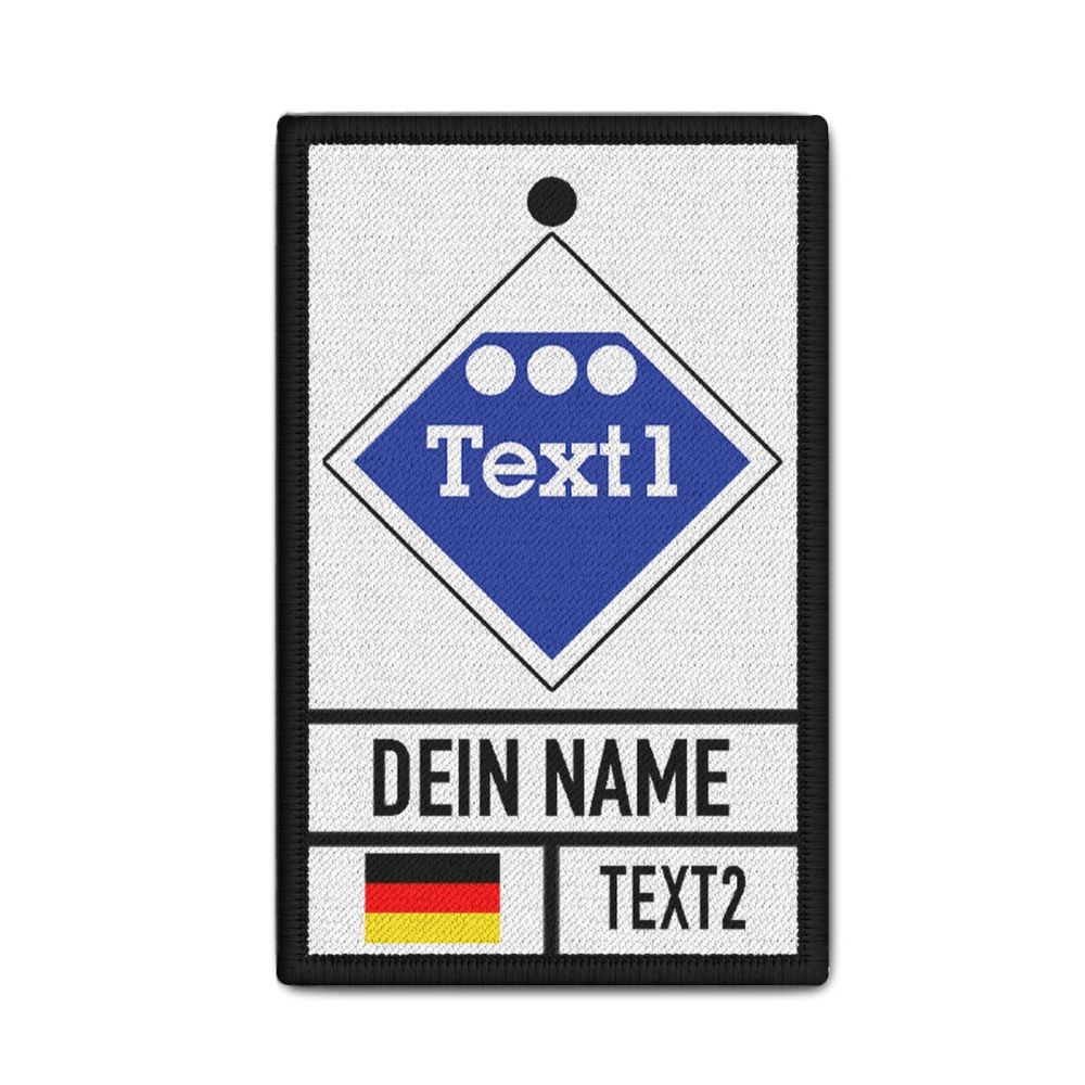 Rank Patch 9,8x6cm personalisierbar Patch Zugtruppführer ZTrFü Hilfswerk #46885