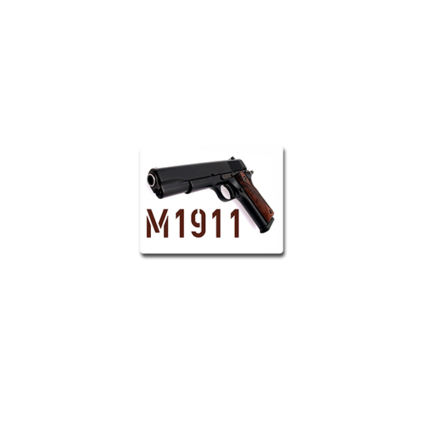 Sticker automatic pistol US Army US Armed Forces Caliber 9x7cm A4185