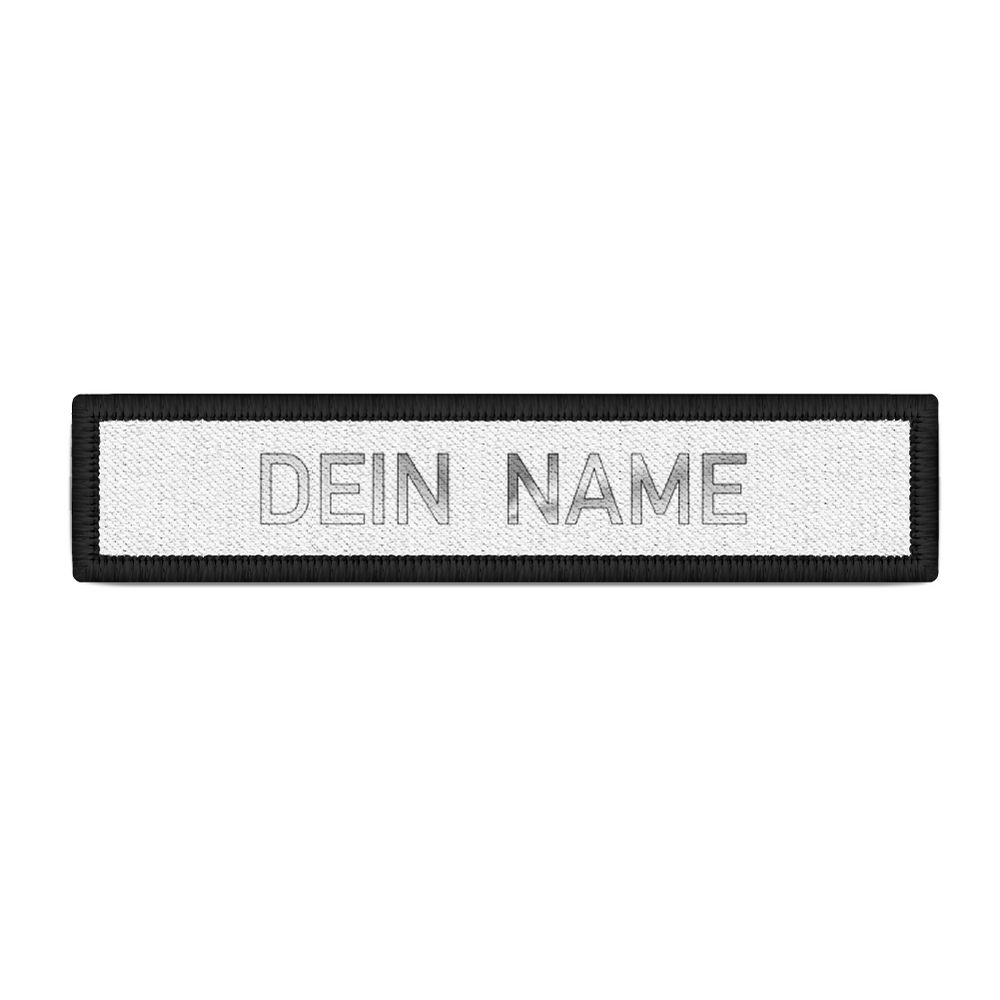 Name Tag Patch White - Silver Name Customized Doctor Rescue Service # 32142