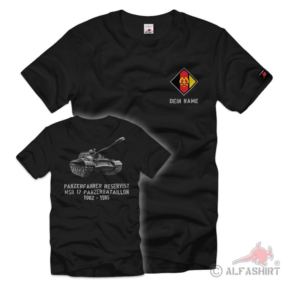 NVA T55 Panzerkommandant Nationale Volks Armee Panzerbataillon T Shirt #36021