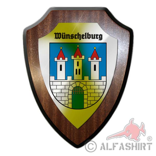 Wappenschild / Wandschild - Wünschelburg Polen Schlesien Niederschlesien #25622