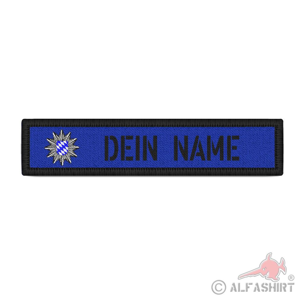 Patch Namens-Schild Polizei Bayern  Streifen personalisiert #41299