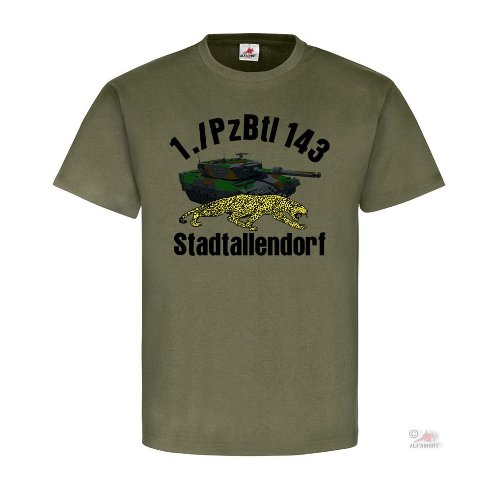 1 PzBtl 143 Stadtallendorf Tank Battalion Company Leopard T Shirt # 20166