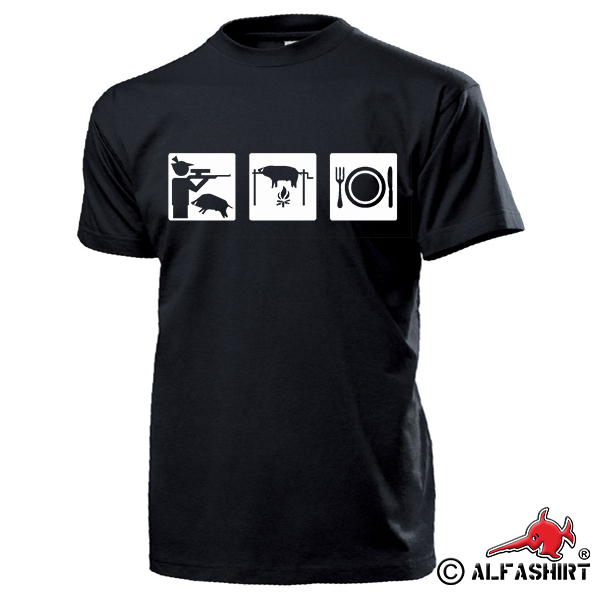 Piktogramm Jäger Jagen Jagd Hobby Jagdschutz Reh Wildschwein - T Shirt #16943