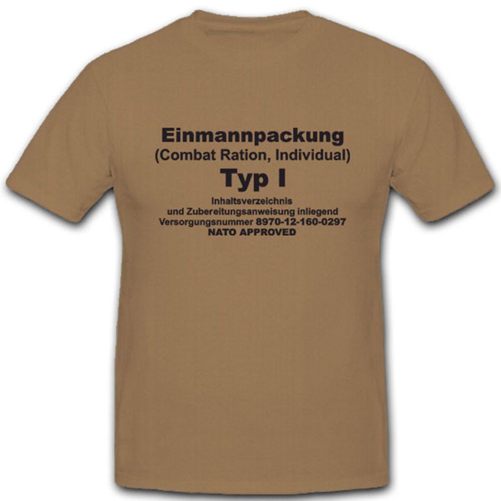 Epa Einmannpackung Bundeswehr Militär Feldküche Verpflegungspaket T Shirt #4561