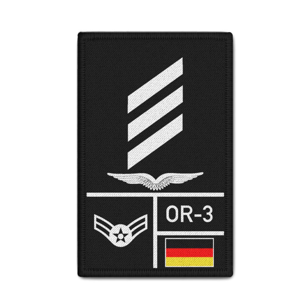 Rank Patch Bundeswehr Heer Luftwaffe Marine Schwarz #BW-Patch