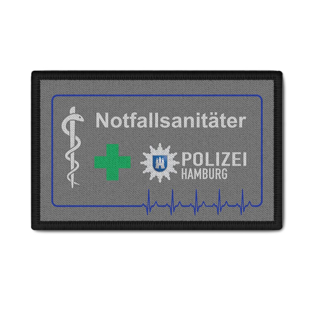 Rank Patch 9,8x6cm Polizei Hamburg Notfallsanitäter NFS QRS Komplex #43844