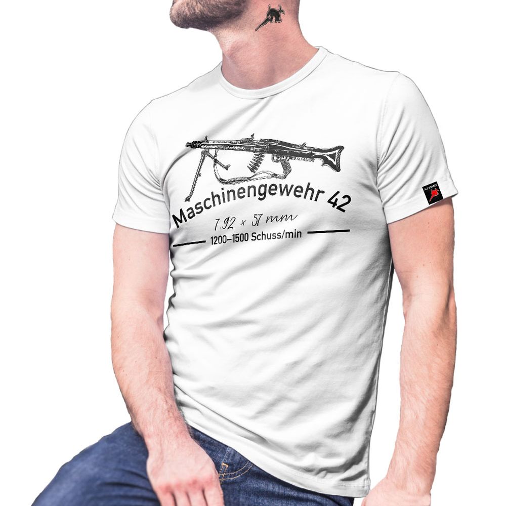 Maschinengewehr 42 MG42 Säge Dauerfeuer Zweibein Gurtzuführer - T Shirt #29064