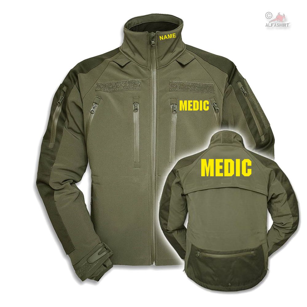 Softshell Jacke Medic Ambulance Sanitäter Notarzt Doktor Feldarzt #38901