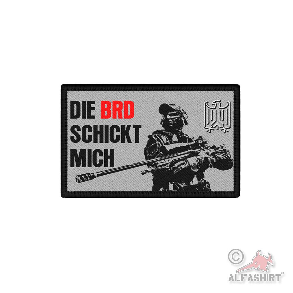 Patch Polizei Scharfschütze Die BRD schickt mich SEK Sniper 7,5x4,5cm #44958