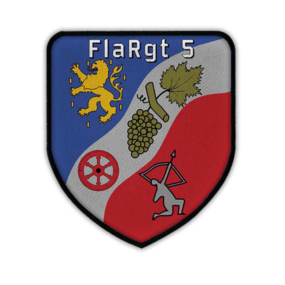 Patch / Aufnäher -FlaRgt 5 Flugabwehrregiment Lorch Bundeswehr Flugabwehr #14217