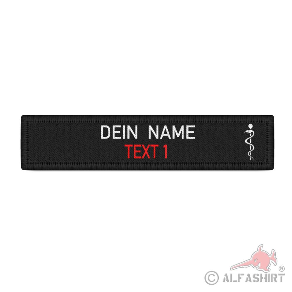 Namenspatch personalisiert Äskulap Stab Notarzt Arzt Retter Helfer #41736