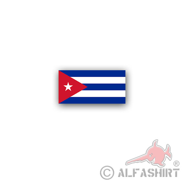 Sticker Cuba Flag Cuba Republic Island State Caribbean 7x3,5cm A2988
