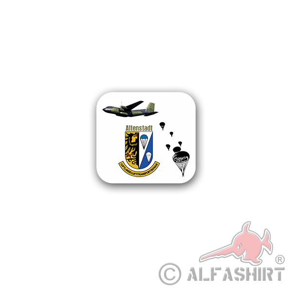 Sticker LL-LTS Airborne and air transport school AusbStp 8x7cm A3352