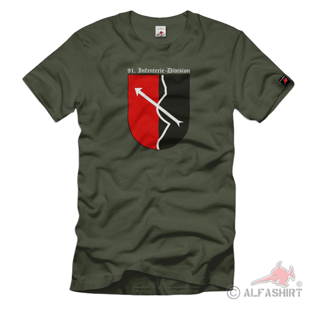 91 II Wh Military Infantry Division Unit Inf Div Crest T-Shirt#2644