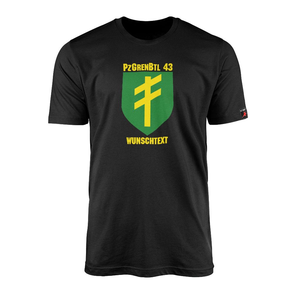 Personalized T-shirt PzGrenBtl 43 Panzergrenadierbataillon BW Heer #47965