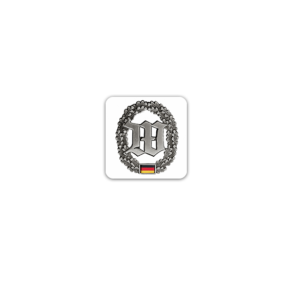 Sticker Beret Badge Guard Battalion WachBtl BMVg BW 7x7cm A3113