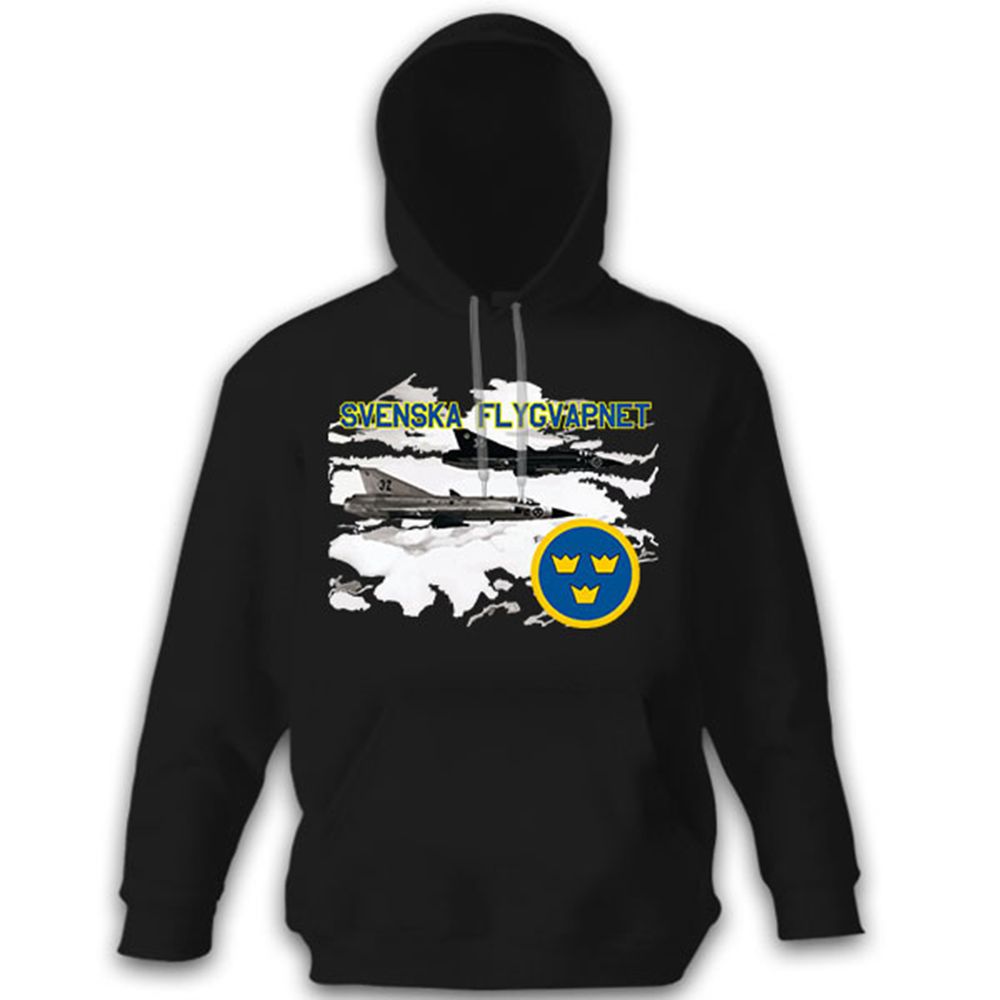 Svenska Flygvapnet Schweden schwedische Luftwaffe Flugzeug - Hoodie #8782