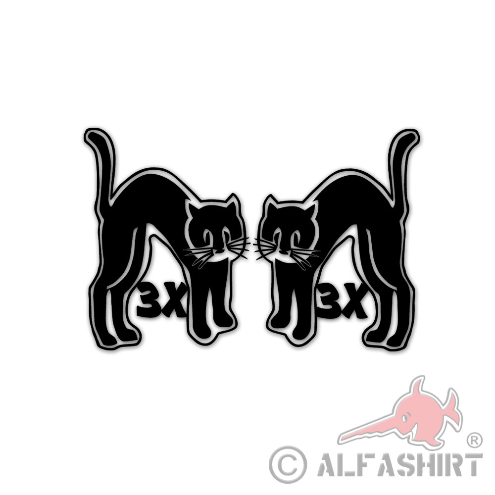 3x Black Kater Set Cat Tower Crest U-Boat U48 U564 Marine 100x75mm # A5793