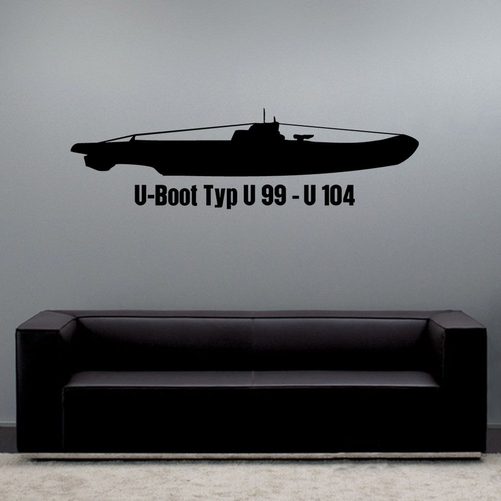 Wall decal submarine type U 99 - U104 U100 U101 U102 U103 II U-Flotilla #A6190