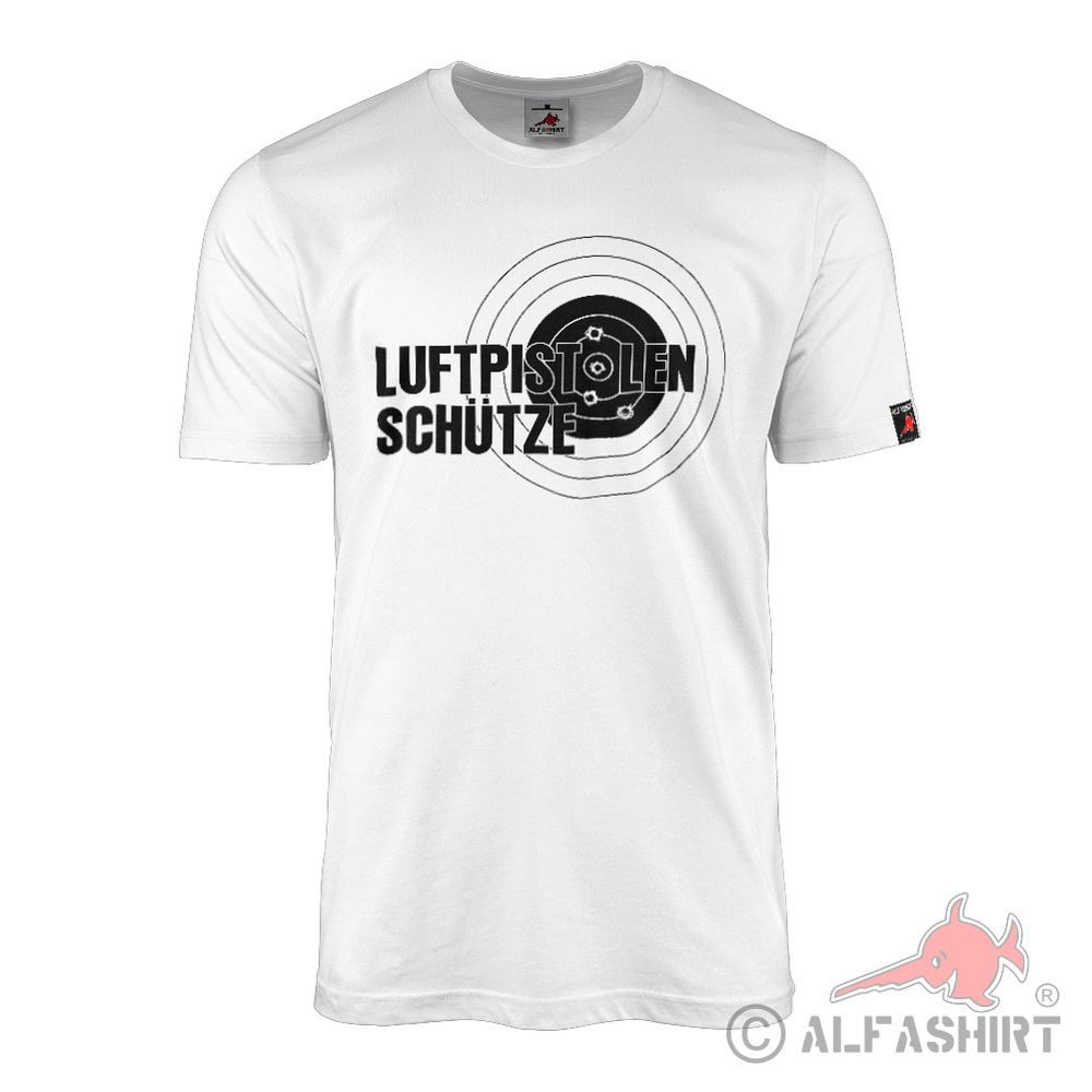 T-Shirt Luftpistolenschütze Schießsport Schießen Einschussloch #43741