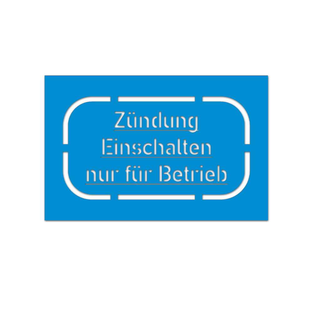 Lackierschablone Zündung RT200 Oldtimer DKW RT 6,5x3,5 cm #A6087