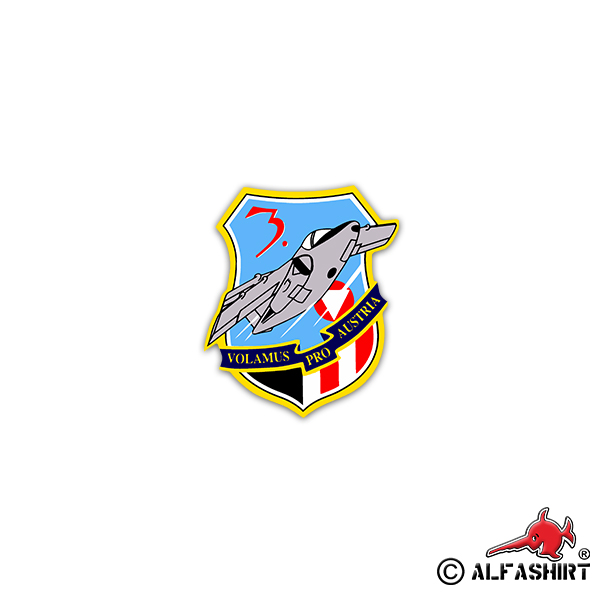 Sticker surveillance squadron 1 3 Squared Austria 6x7cm # A2337