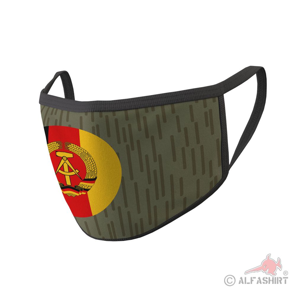 Mouth mask NVA line camouflage national badge uniform DDR # 35324