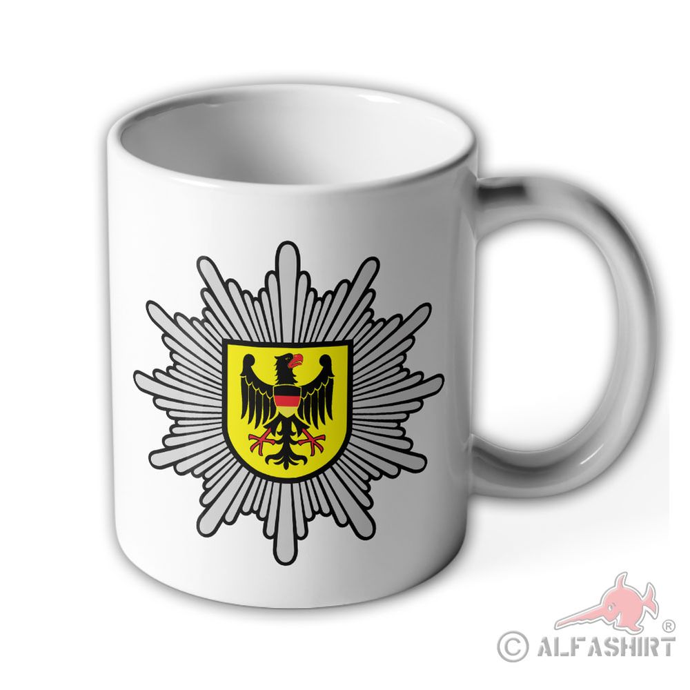 BPOL Bundes Polizei Abzeichen Stern Adler Deutschland Grenzschutz Tasse #20106