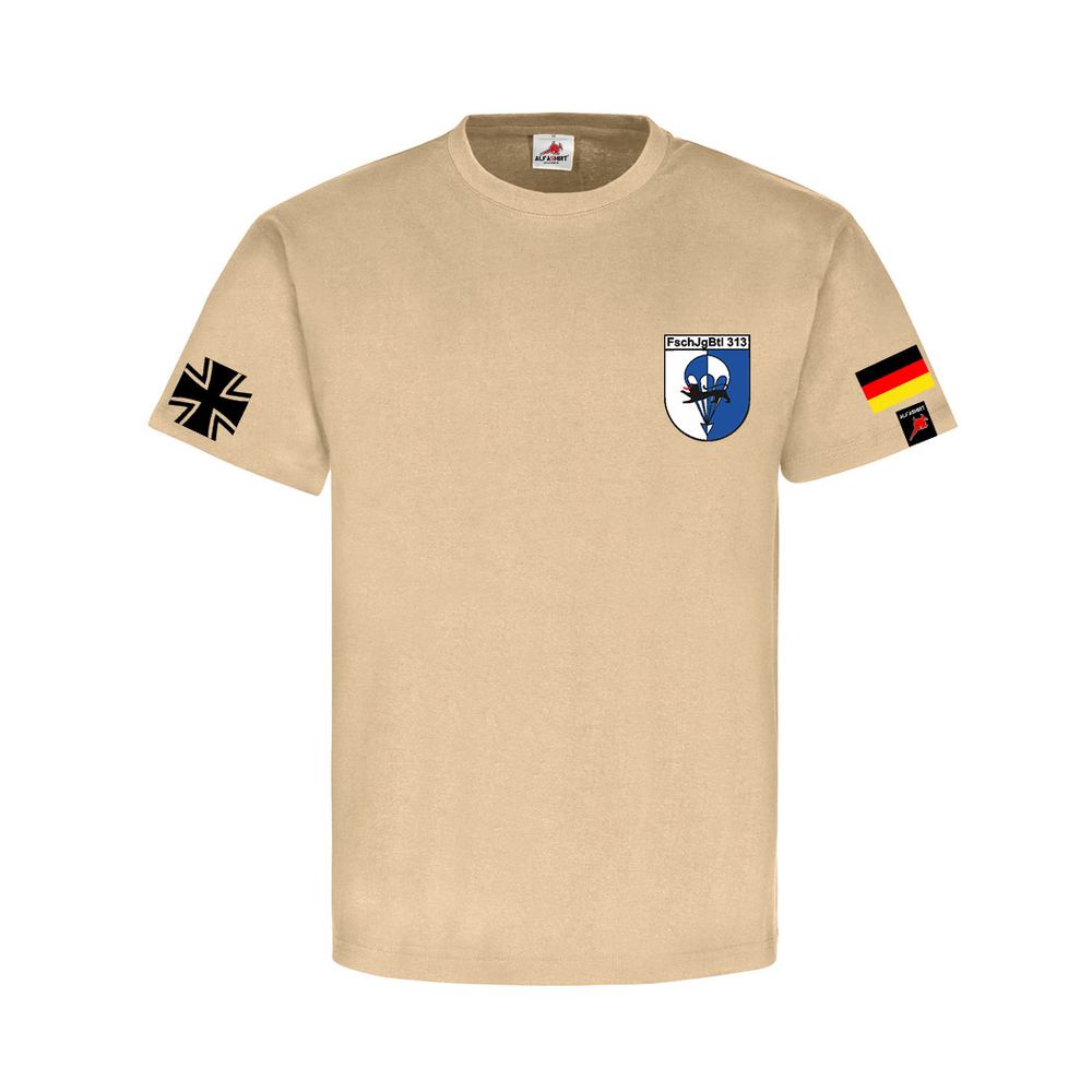 FschJgBtl 313 Bundeswehr Balkenkreuz Fallschirmjäger Bataillon T Shirt #31330