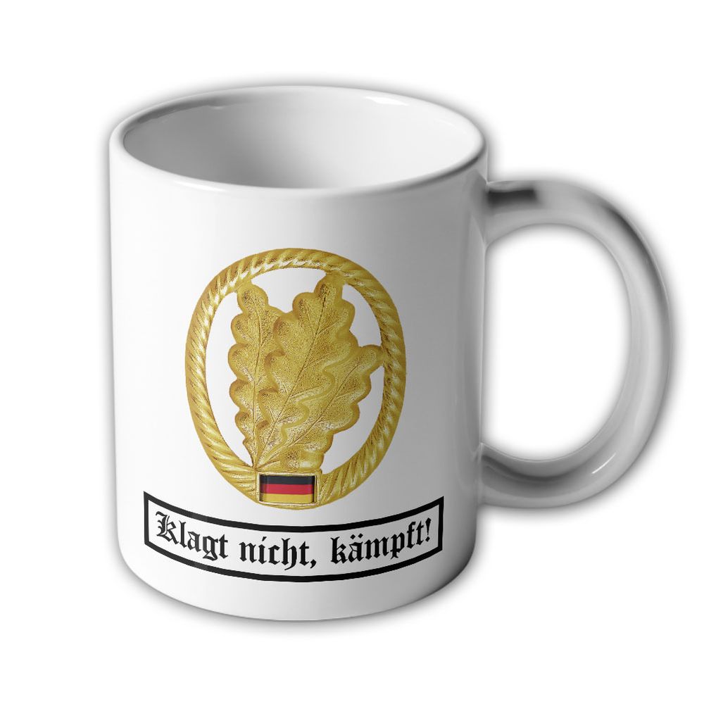 Tasse Barettabezeichen Jäger Truppe BW Bund Infantrie Andenken #10919