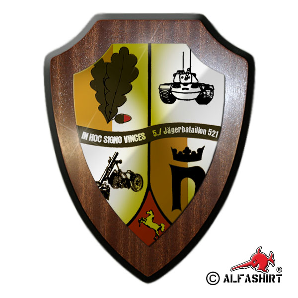 Heraldic shield 5 JgBtl 521 Jägerbataillon BW coat of arms badge Northeim # 16008