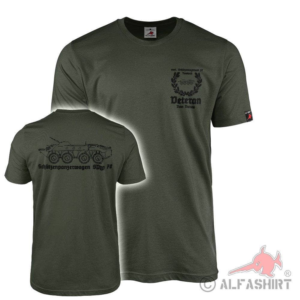 T-Shirt MSR 28 motorisiertes Schützenregiment Rostock Veteran SPW 70 NVA #42481
