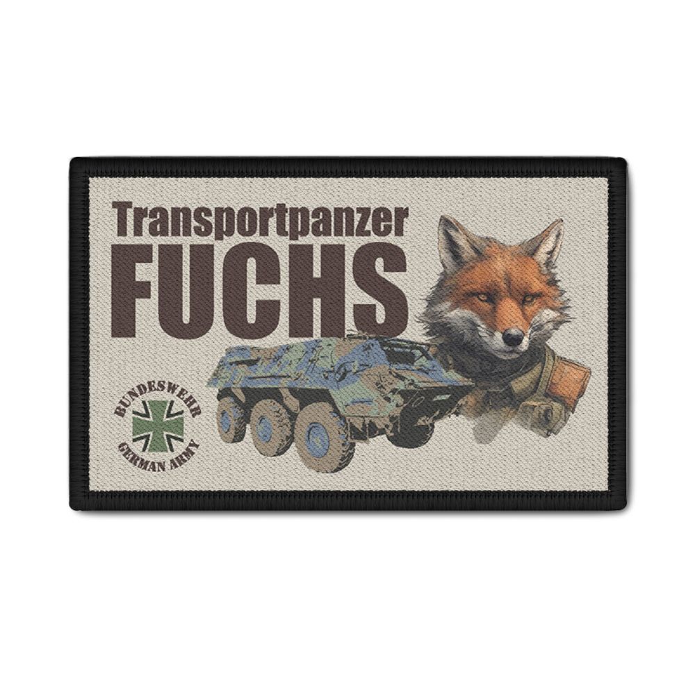 Patch 9,8x6cm Transportpanzer Fuchs Tactical Militär German Army Silhouette Panzer Fahrzeug S46746