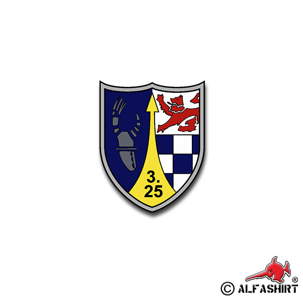 Sticker 3 FlaRakBtl 25 BW anti-aircraft missile battalion 7x6cm A2067
