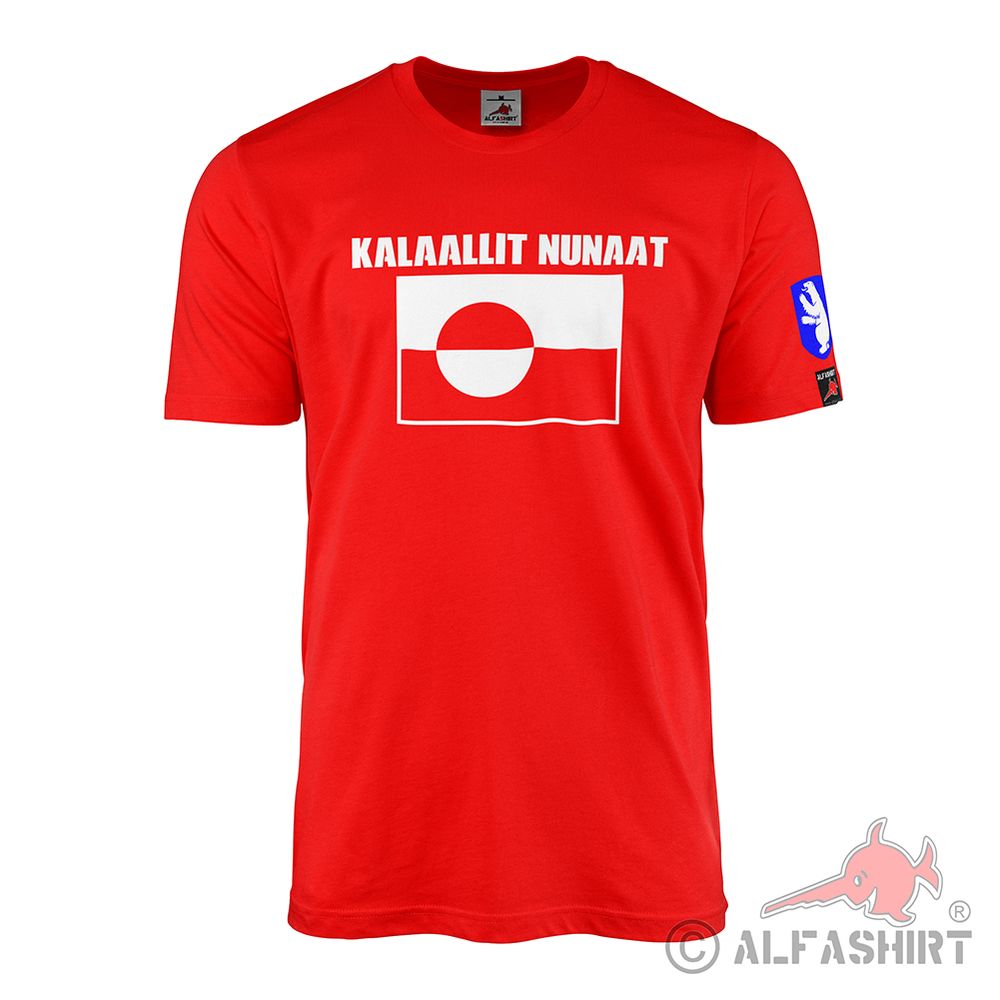 Kalaallit Nunaat Grønland Greenland Flag Flag Home Love T-shirt #41228