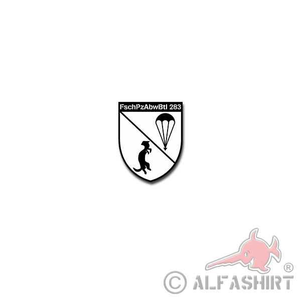 FschPzAbwBtl 283 Aufkleber Fallschirmpanzerabwehrbataillon 6x7cm#A3949