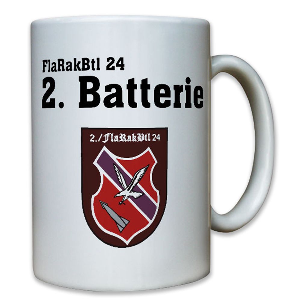 FlaRakBtl 24 Flugabwehrraketenbataillon Bataillon Bundeswehr Bw 2. - Tasse #8299